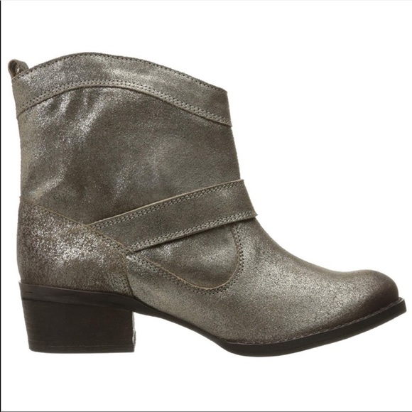 NIB Pascal Fine Metallic Combat Moto Boots - Picture 4 of 4